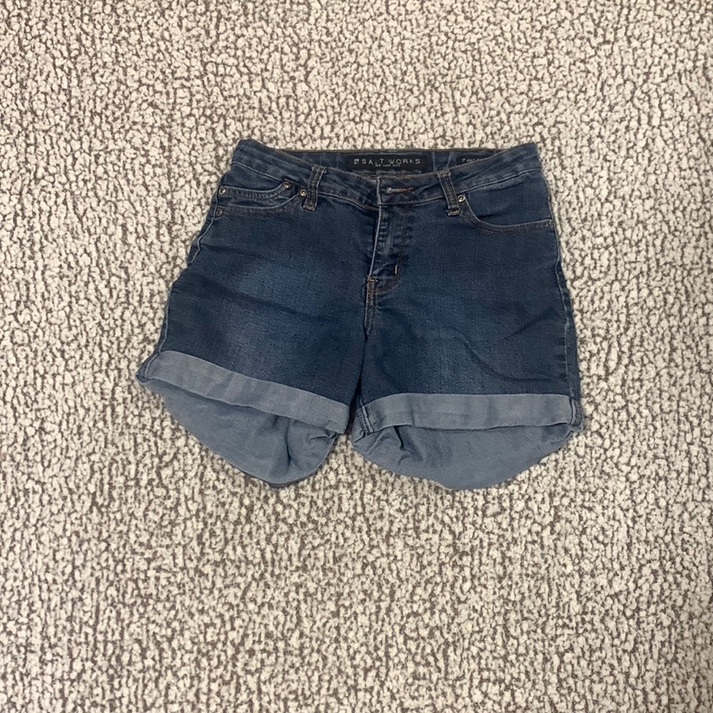 Blue denim jean shorts